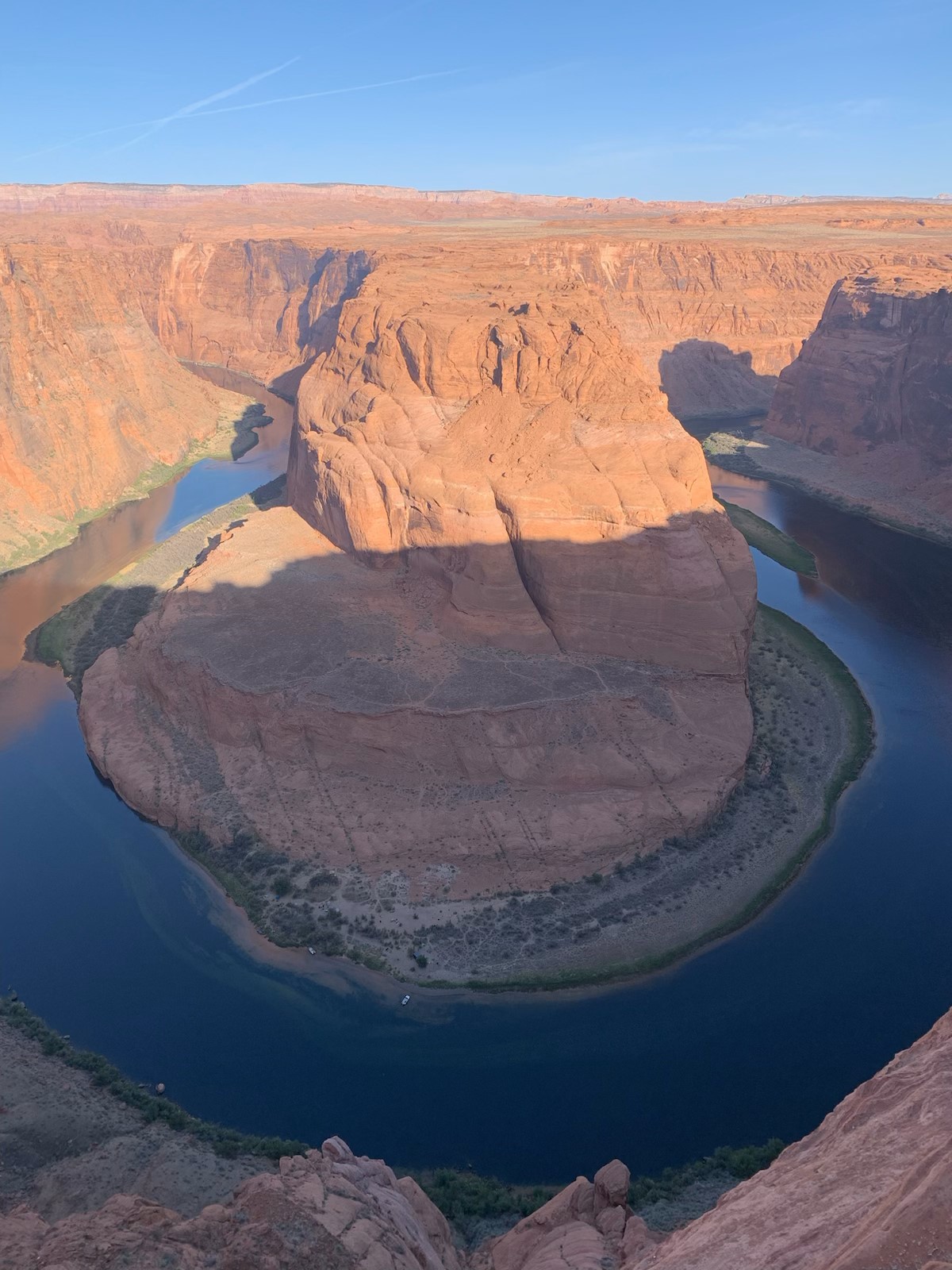 Full time travel family visiting Horseshoe Bend in Page, Arizona